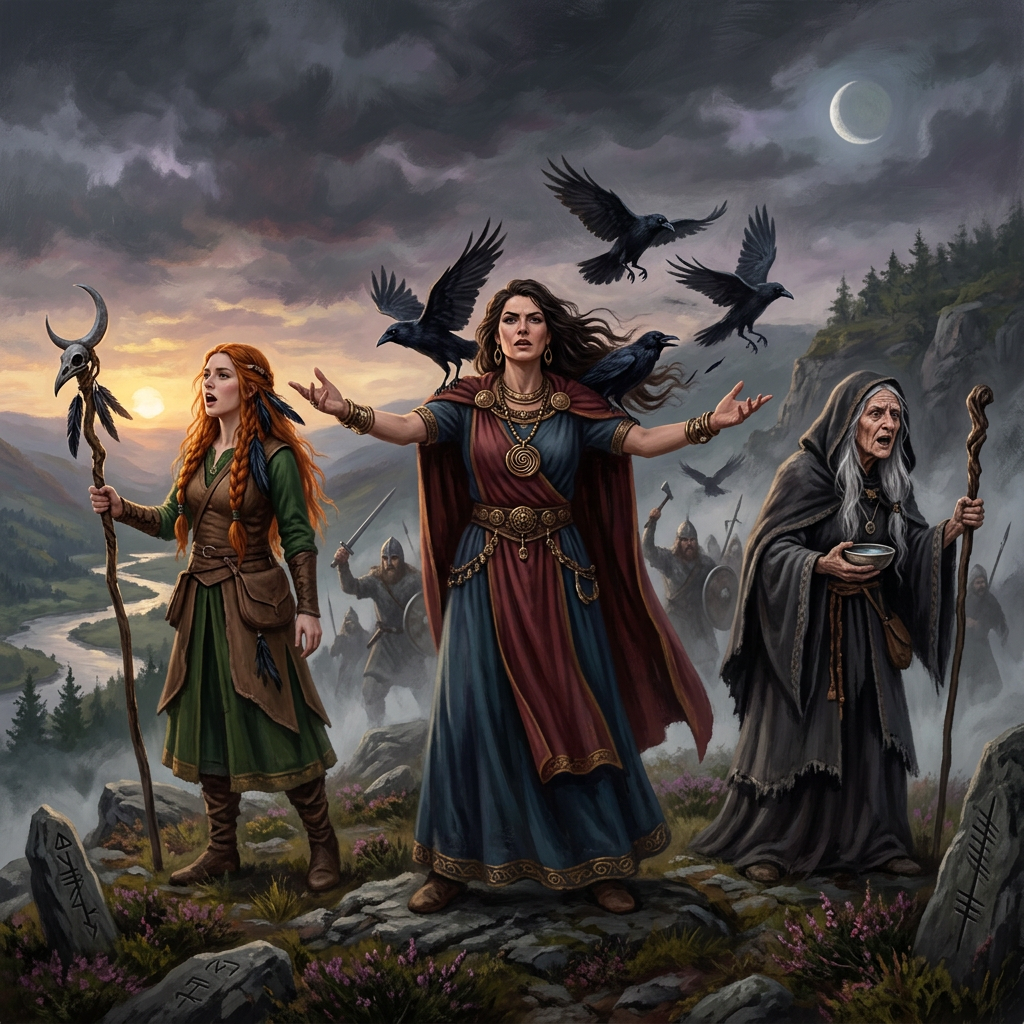 The Morrígan chant a war cry